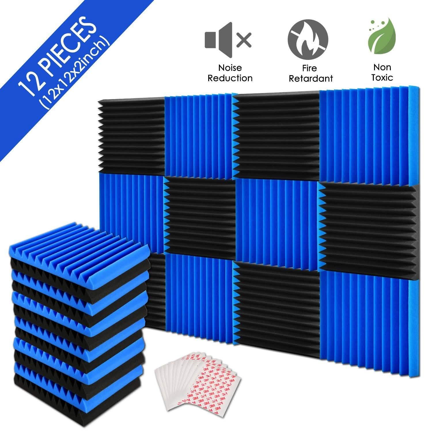 12-Pack: Sound Proof Padding Acoustic Foam Panels DailySale