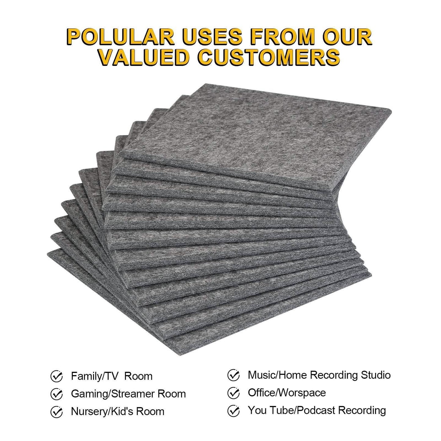 12-Packs: AGPtEK Acoustic Absorption Noise Cancellation Panels DailySale