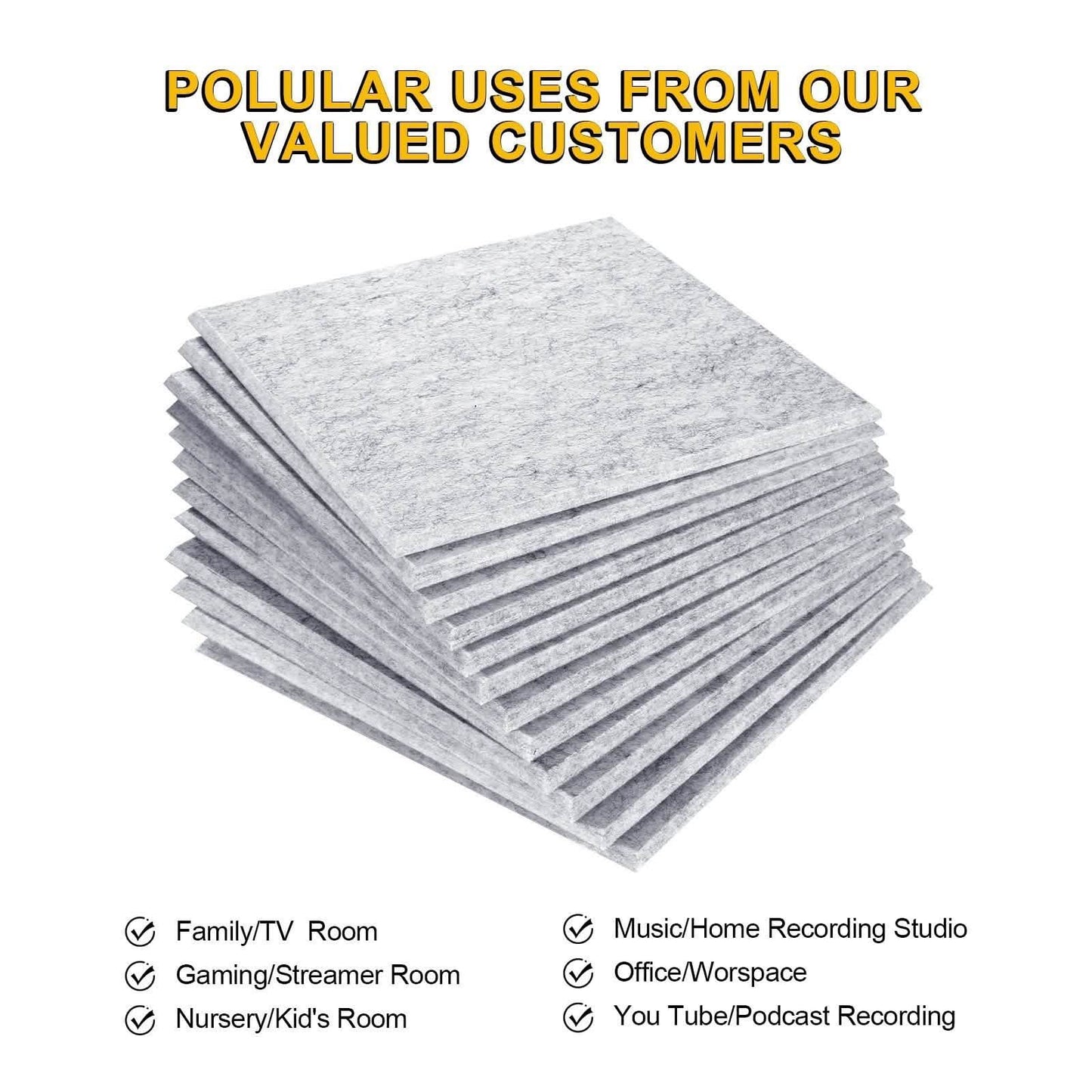 12-Packs: AGPtEK Acoustic Absorption Noise Cancellation Panels DailySale