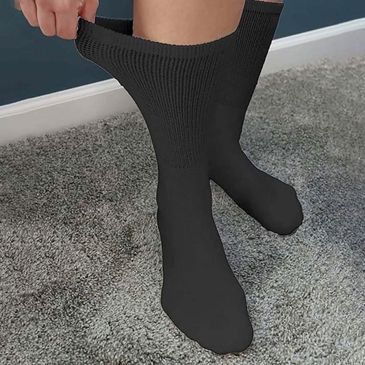 12-Pairs: Cotton Non-Binding Diabetic and Circulatory Crew Socks DailySale