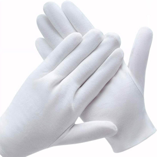 12-Pairs: White Cotton Gloves DailySale
