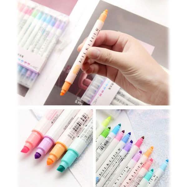12-Piece: Cute Double Head Fluorescent Pen Highlighters Set DailySale