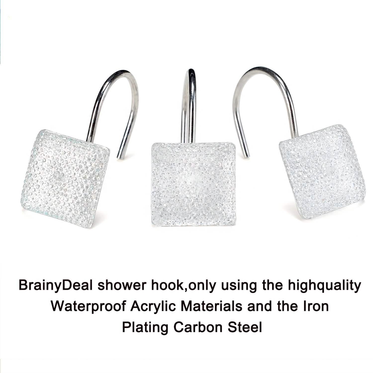 12-Piece: Decorative Shower Curtain Hooks Bathroom DailySale