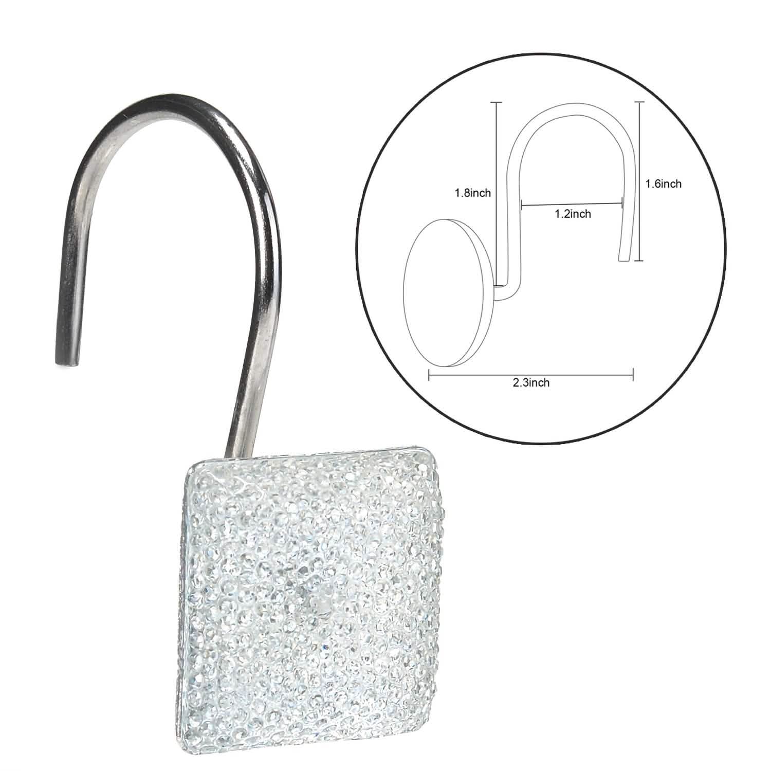 12-Piece: Decorative Shower Curtain Hooks Bathroom DailySale