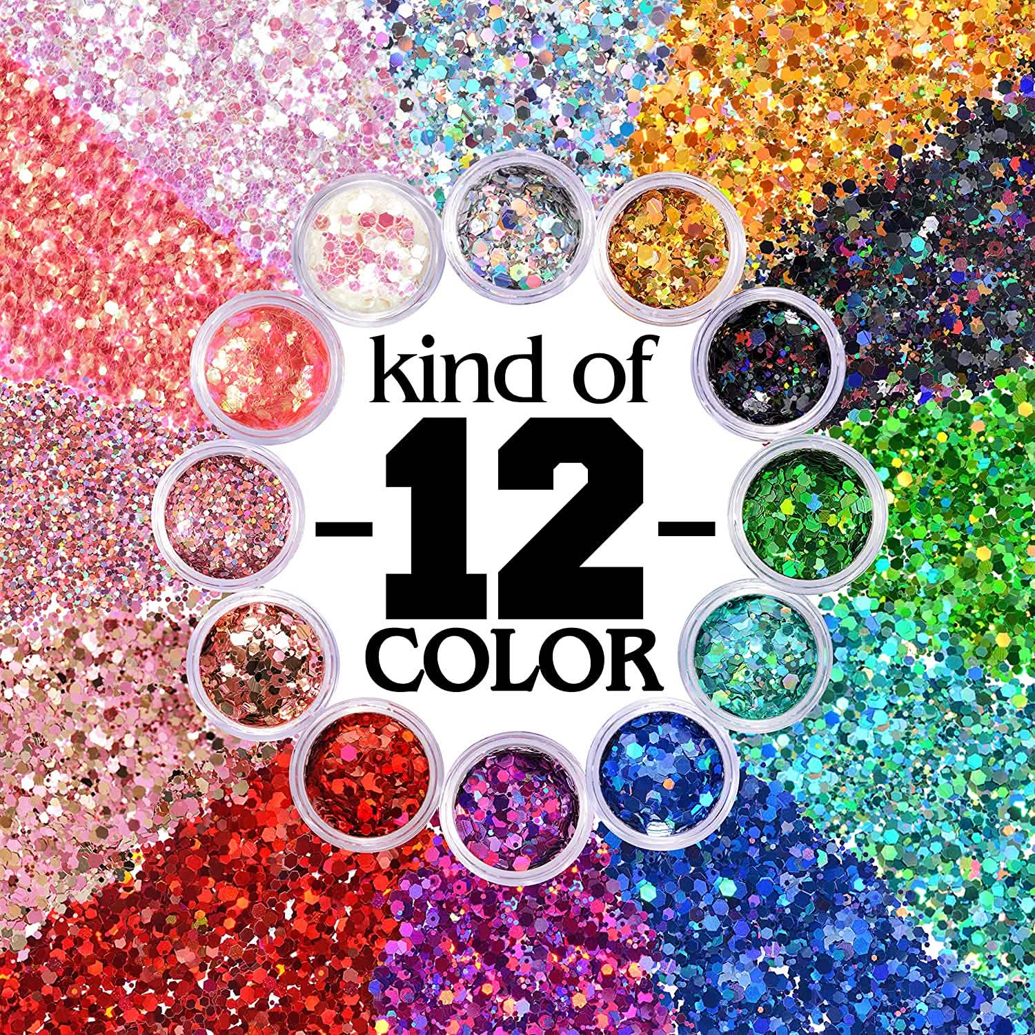 12-Piece: Holographic Chunky Glitters DailySale
