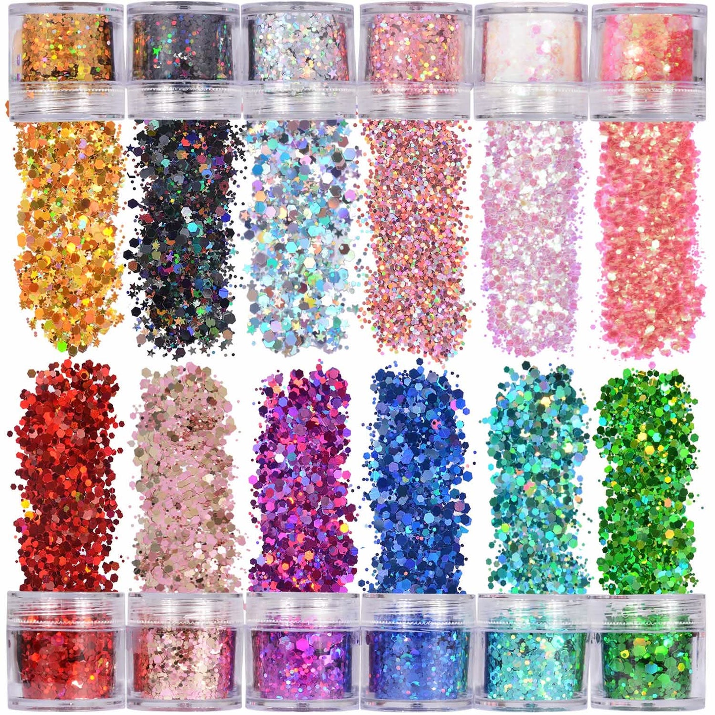 12-Piece: Holographic Chunky Glitters DailySale