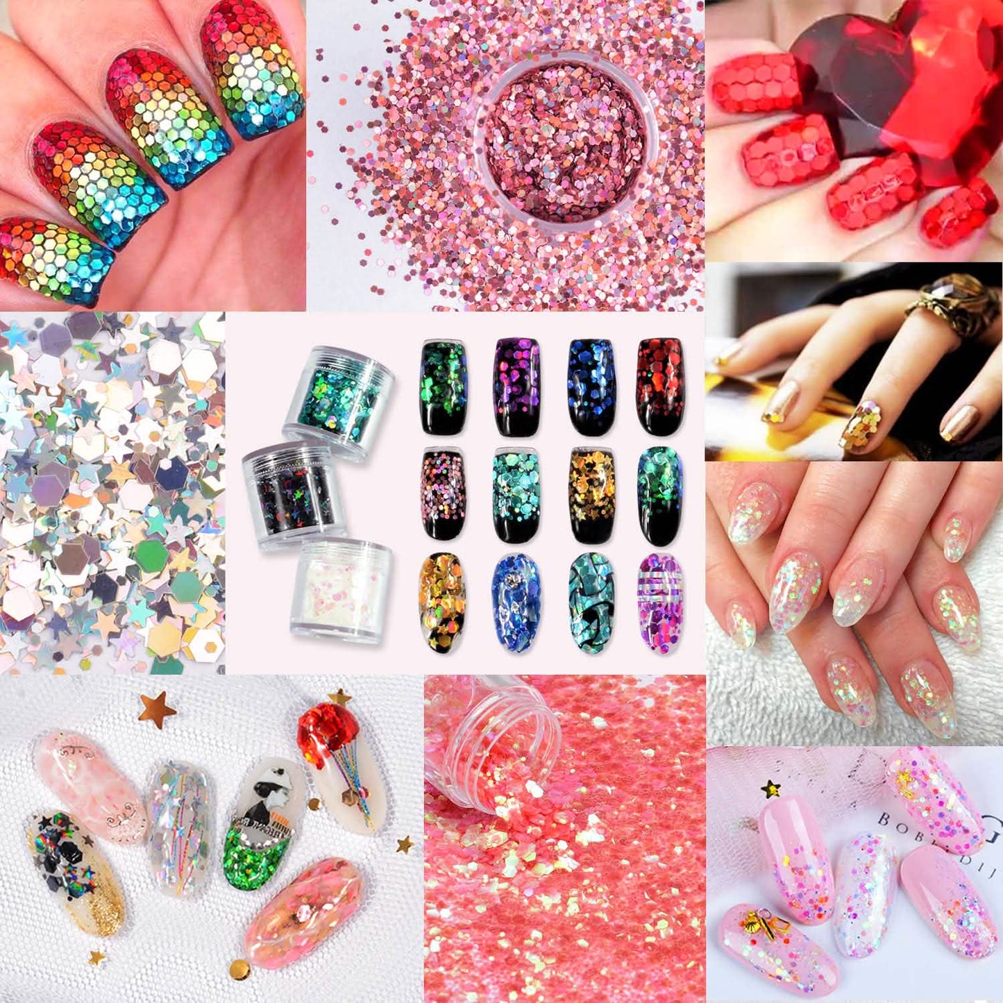12-Piece: Holographic Chunky Glitters DailySale