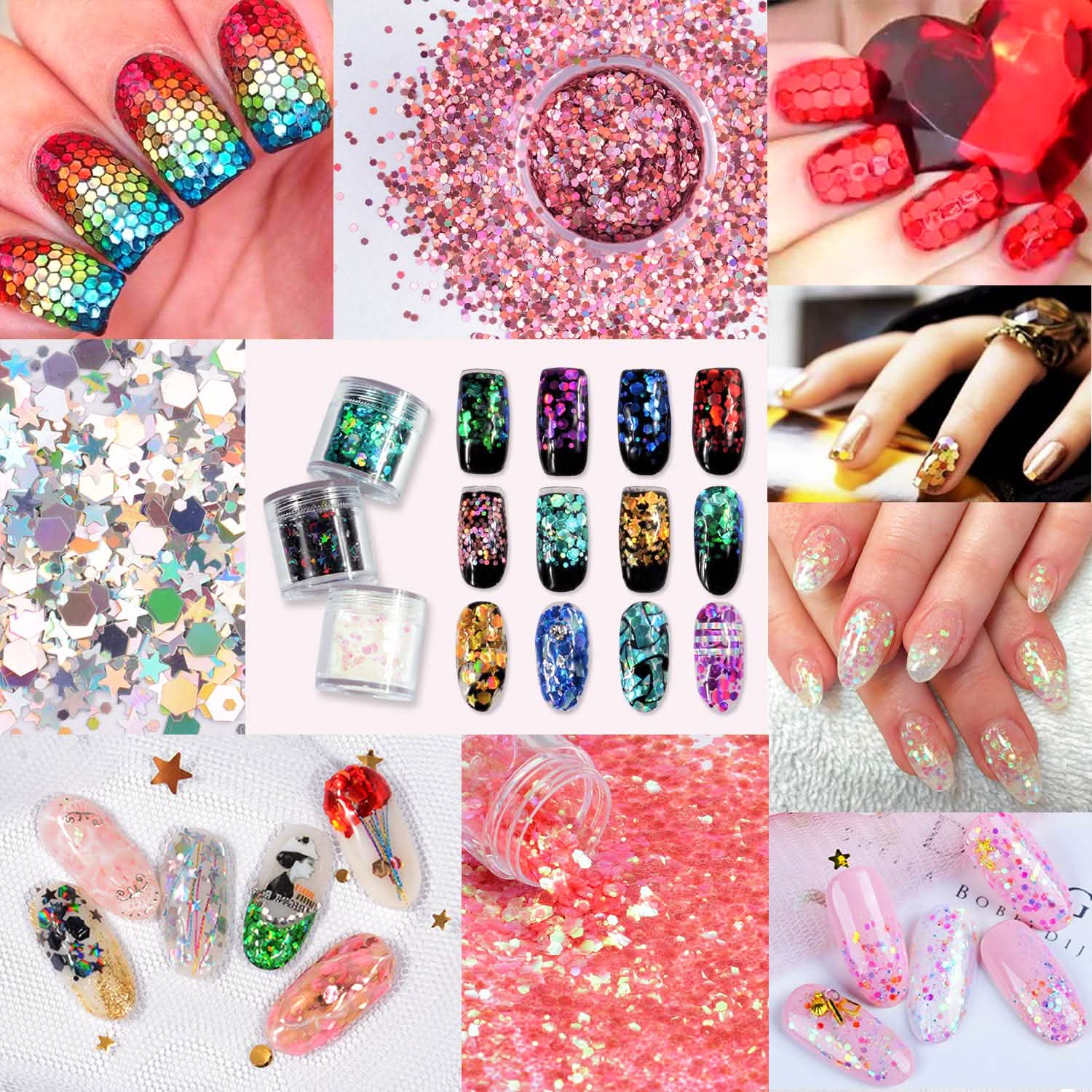 12-Piece: Holographic Chunky Glitters DailySale