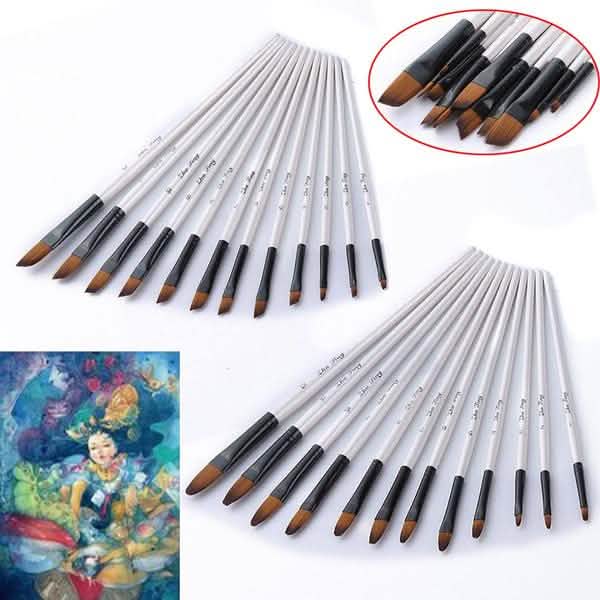 12-Piece Set: Artist Watercolor Painting Brushes DailySale