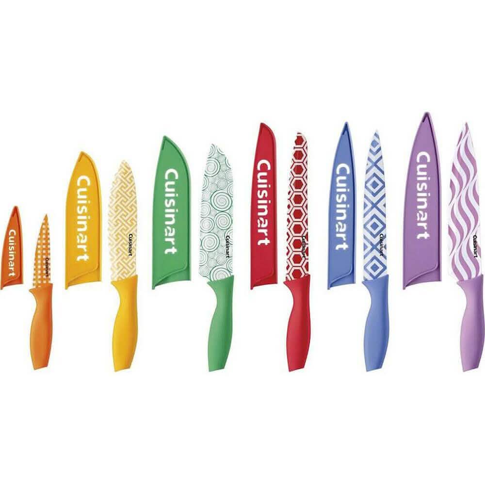 12-Piece Set: Cuisinart Printed Color Knife With Blade Guards DailySale