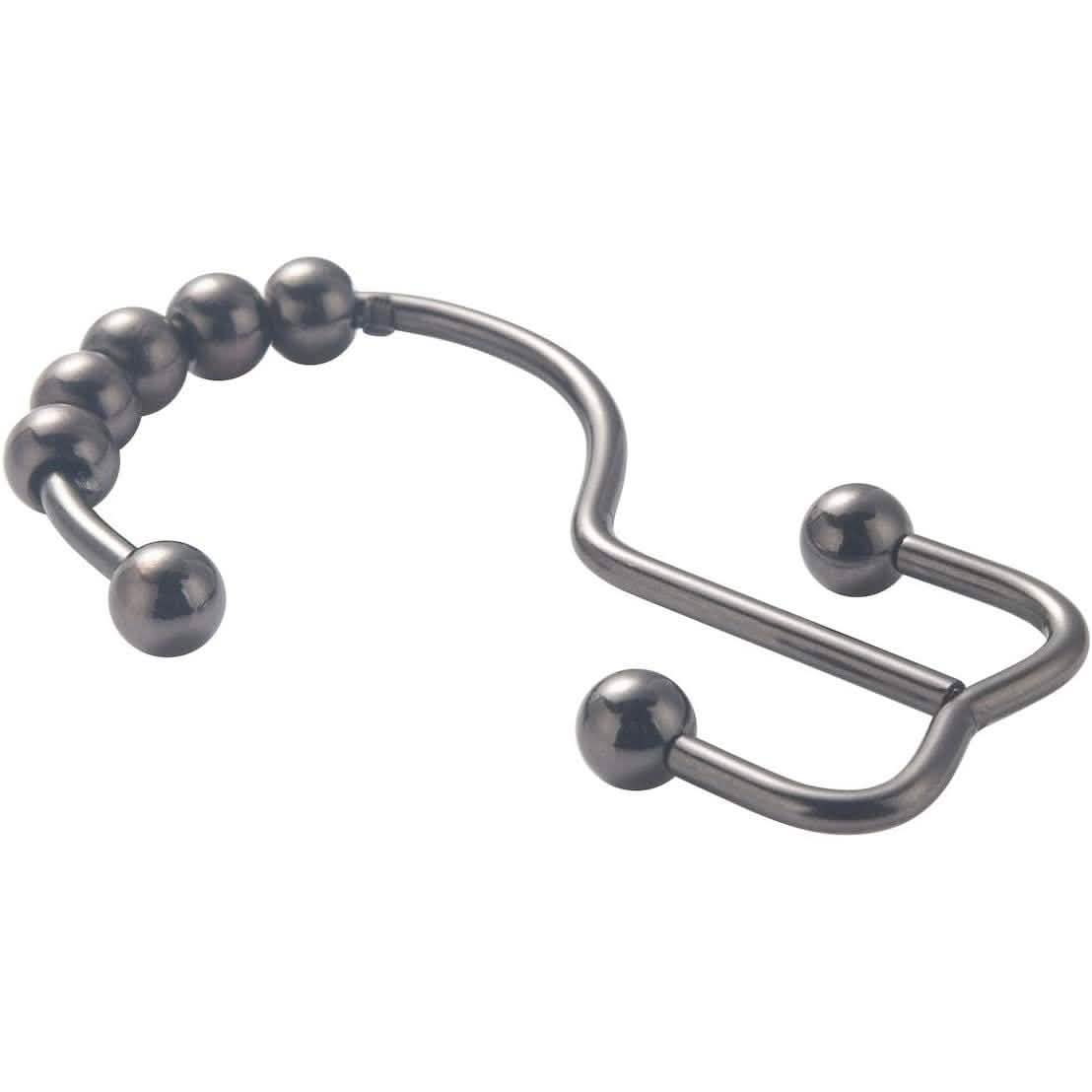 12-Piece Set: Titanker Shower Curtain Hooks Rings DailySale