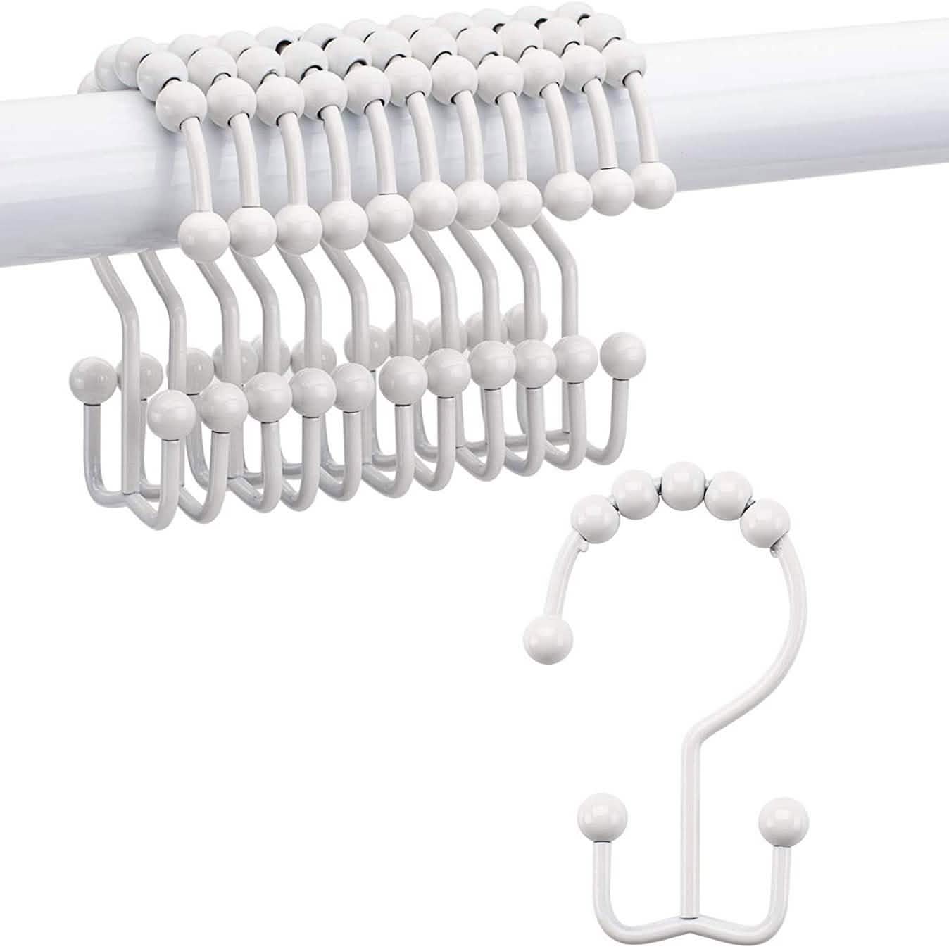 12-Piece Set: Titanker Shower Curtain Hooks Rings DailySale