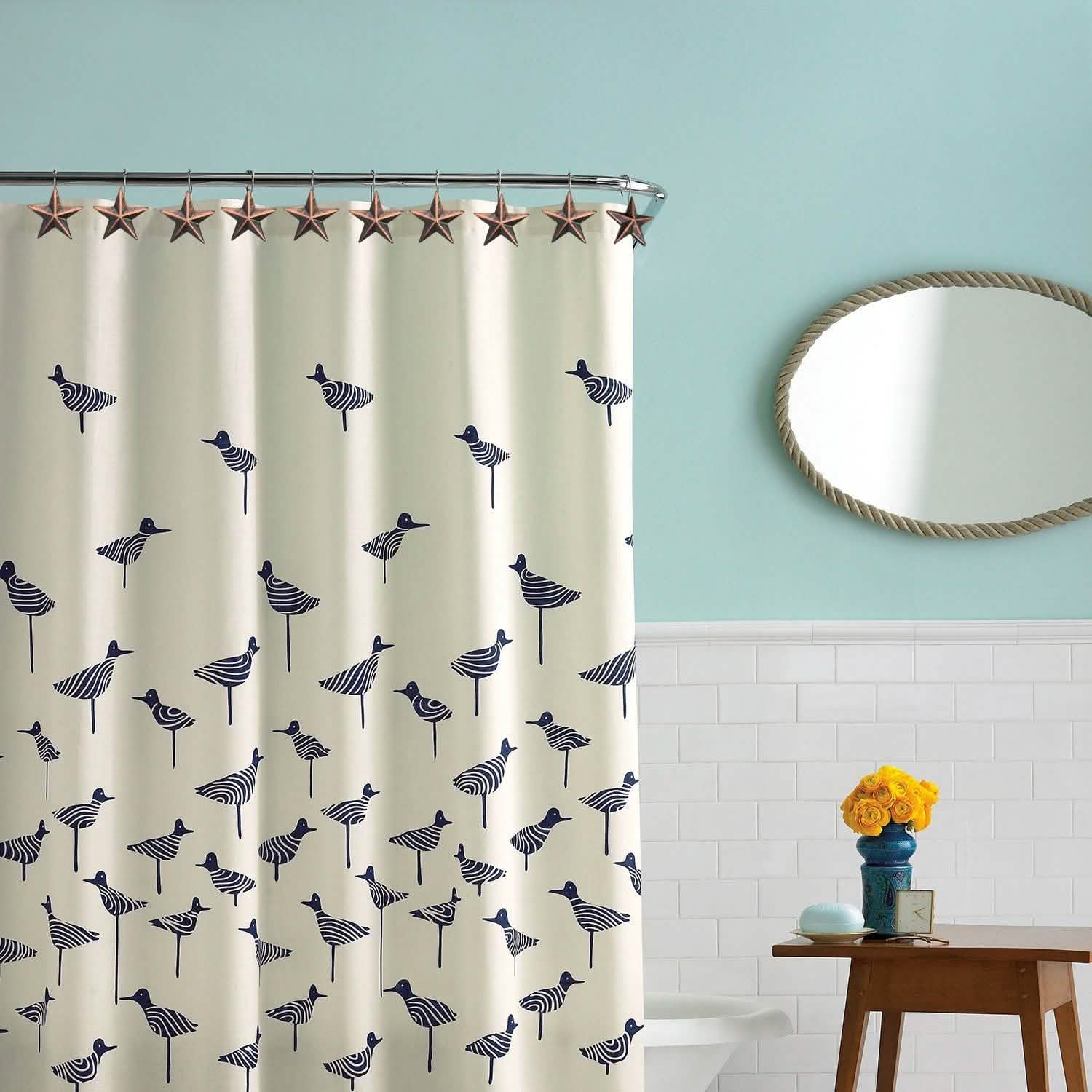 12-Pieces: Anti-Rust Star Decorative Shower Curtain Hooks DailySale