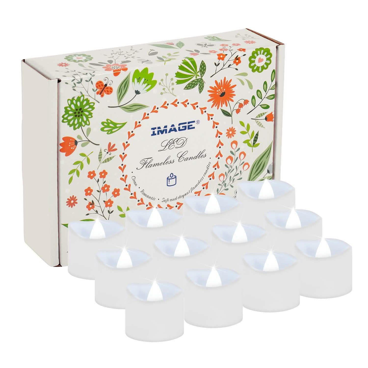 12-Pieces: LED Tealight Candle with 100-Pieces Fake Rose Petals DailySale