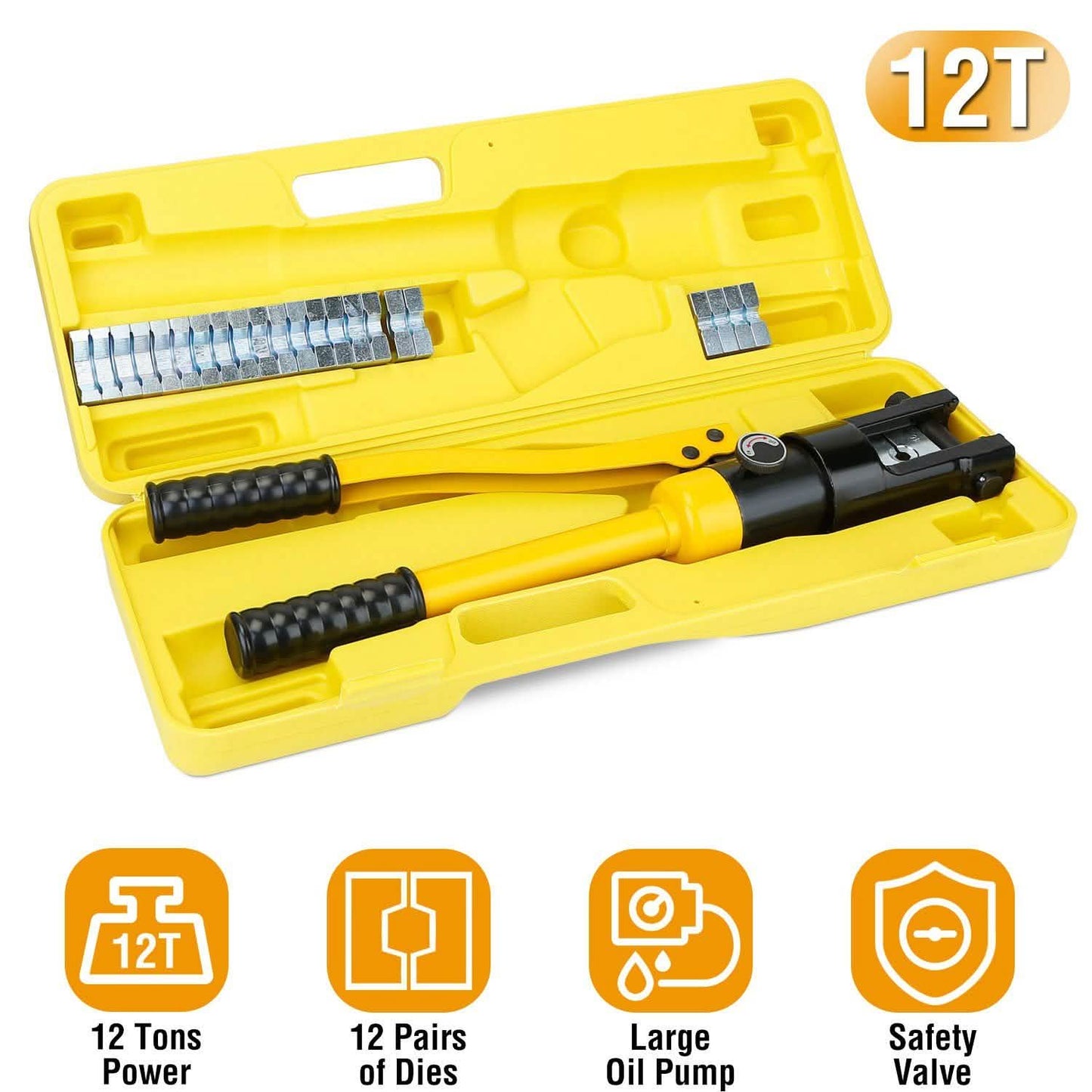 12 Ton Hydraulic Wire Crimper DailySale
