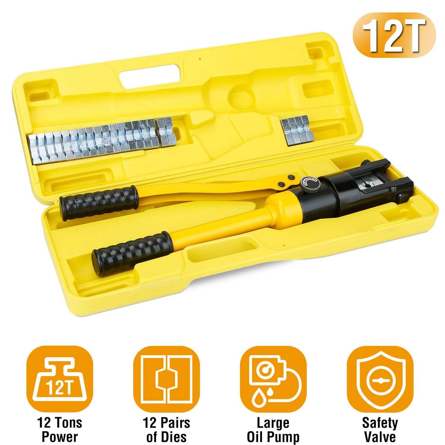 12 Ton Hydraulic Wire Crimper DailySale