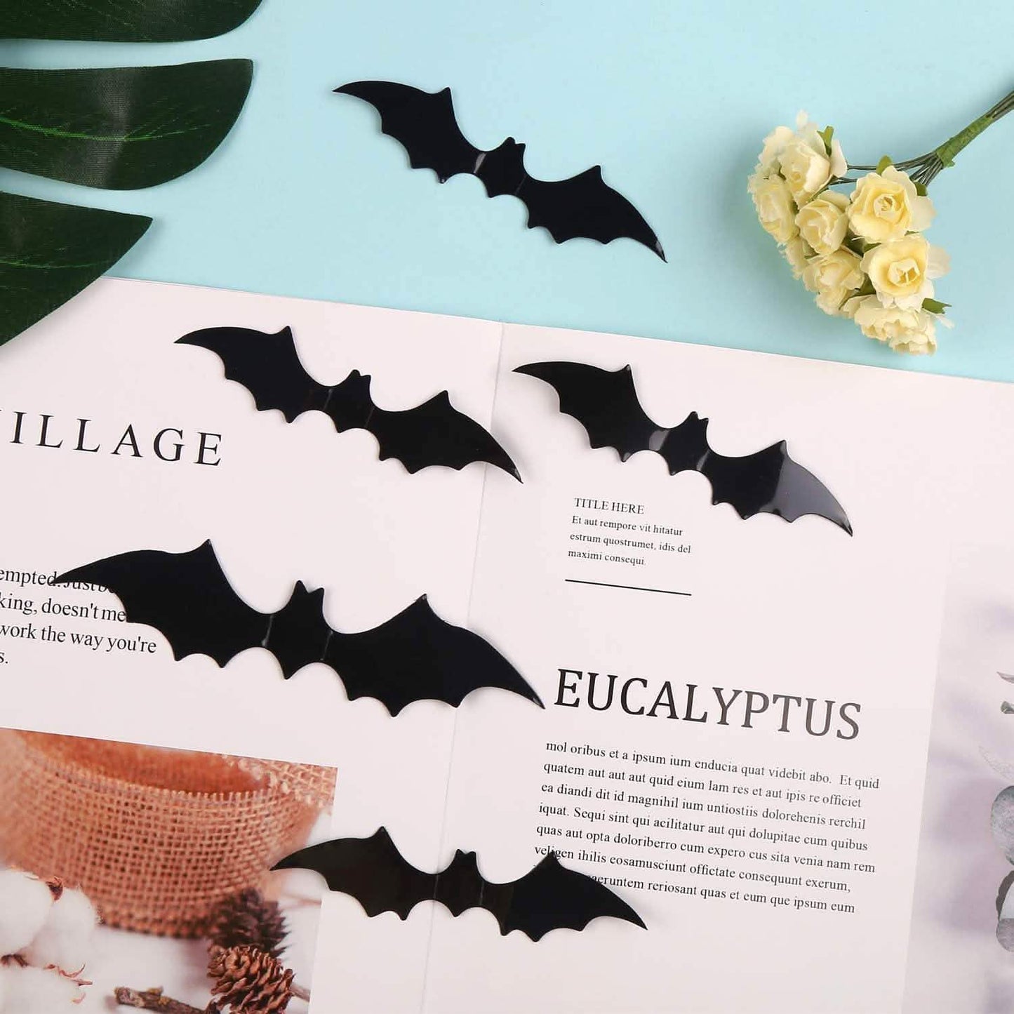 120-Piece: 3D Bat Halloween Decoration Stickers DailySale