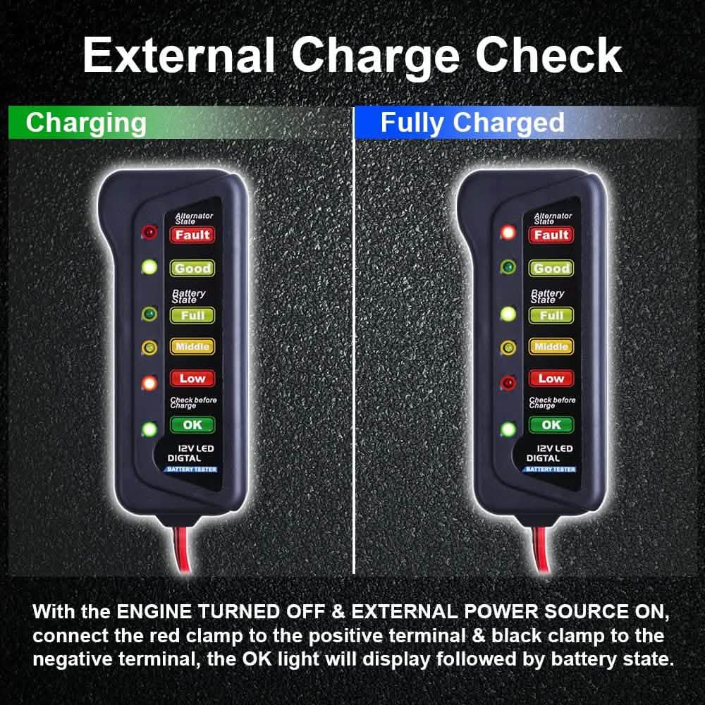 12V Car Digital Battery/Alternator Tester 15 Amps DailySale