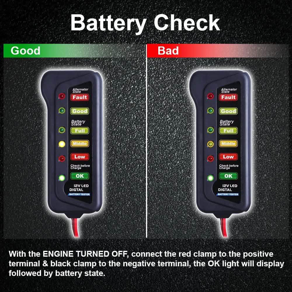 12V Car Digital Battery/Alternator Tester 15 Amps DailySale