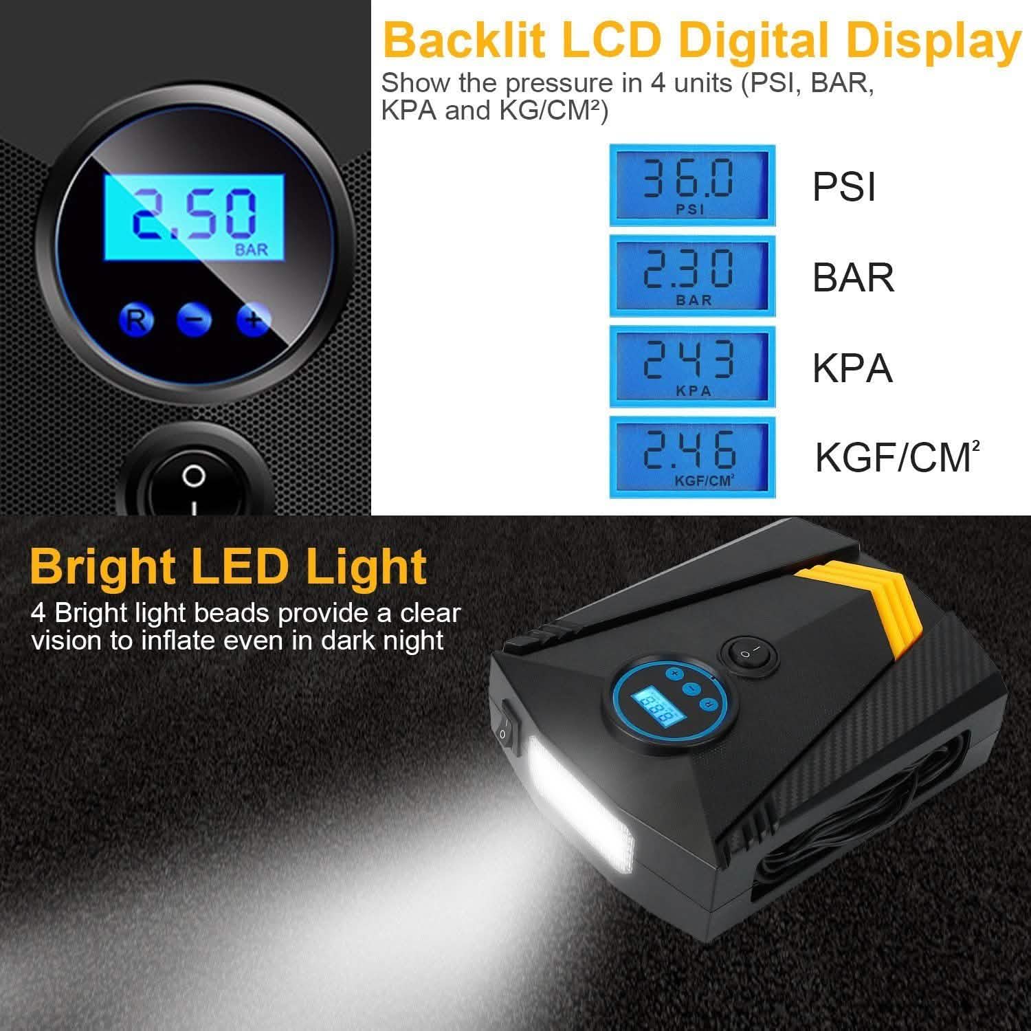 12V DC 100W 150PSI Digital Tire Inflator DailySale
