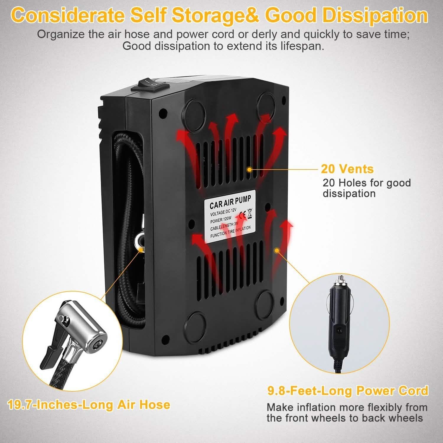 12V DC 100W 150PSI Digital Tire Inflator DailySale