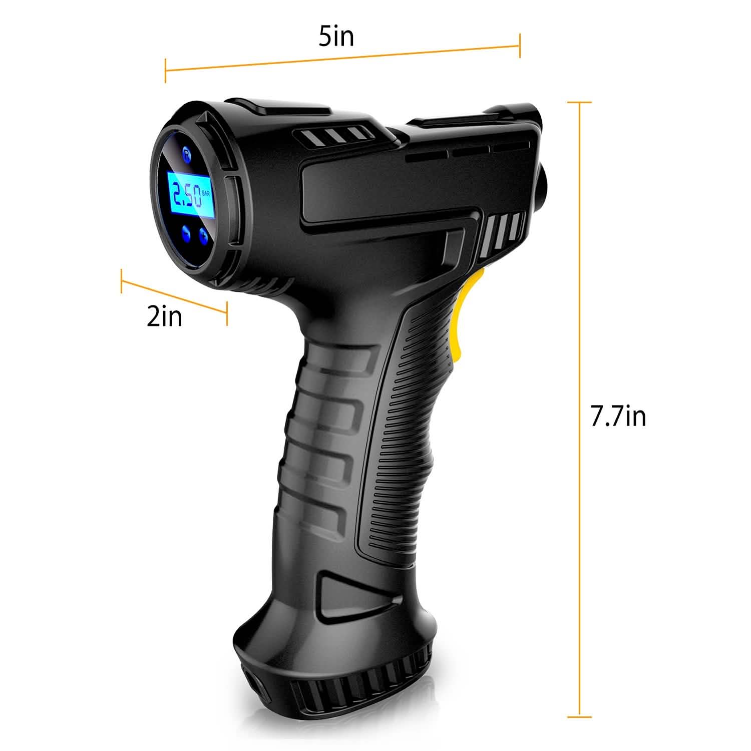 12V Digital Car Tire Inflator with LED Light 150 PSI DailySale
