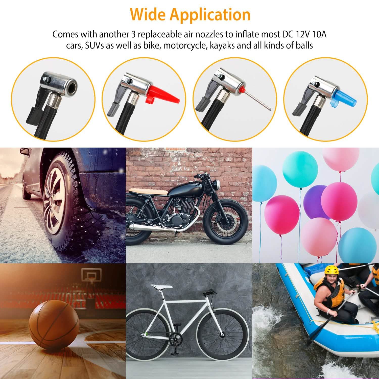 12V Digital Car Tire Inflator with LED Light 150 PSI DailySale