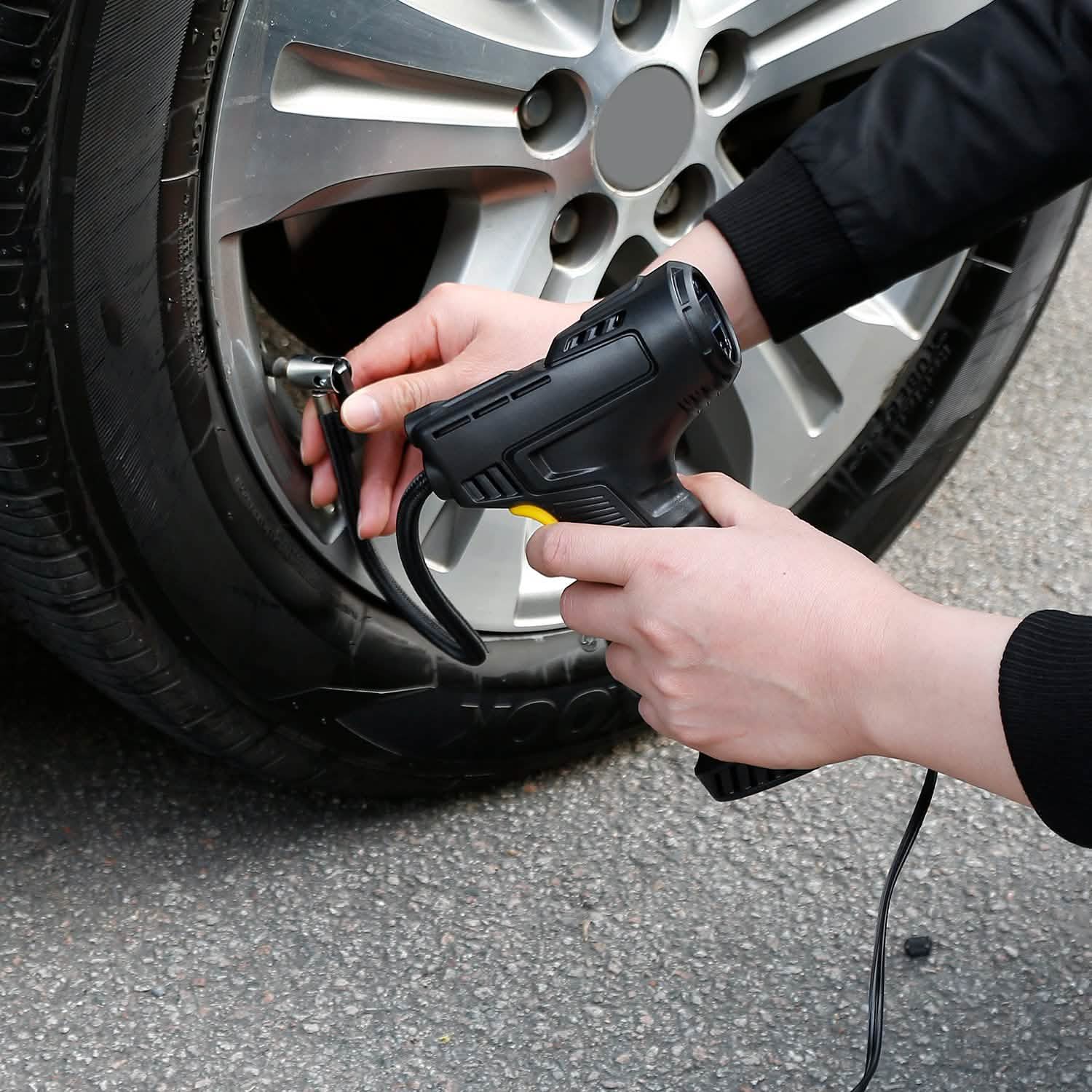12V Digital Car Tire Inflator with LED Light 150 PSI DailySale