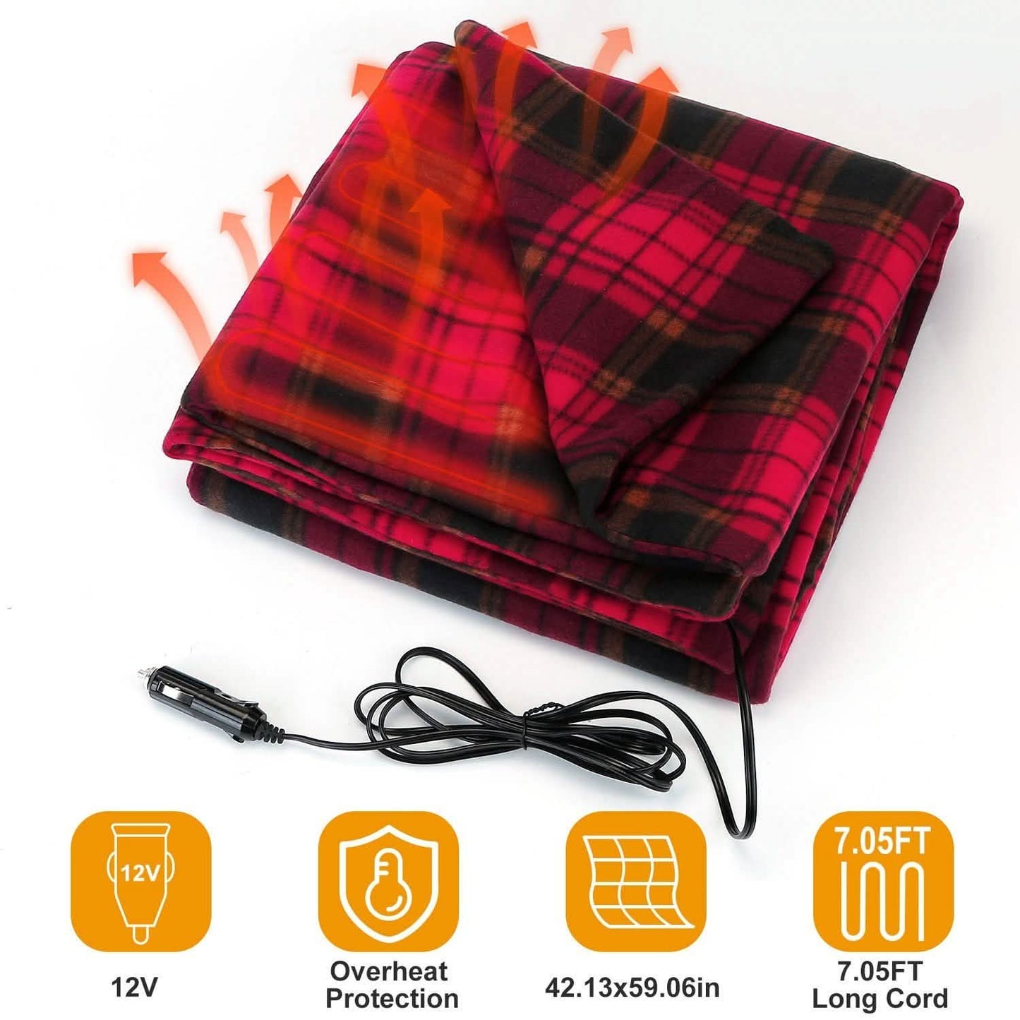 12V Electric Car Heated Blanket DailySale