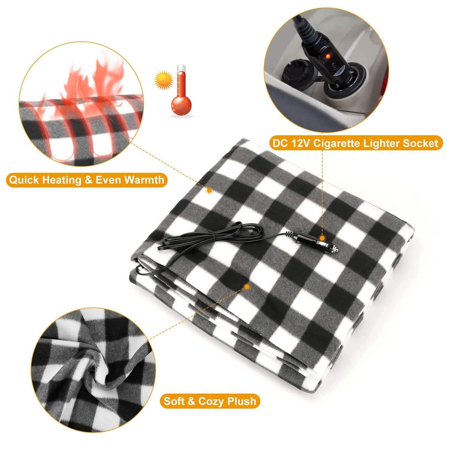 12V Electric Car Heated Blanket DailySale