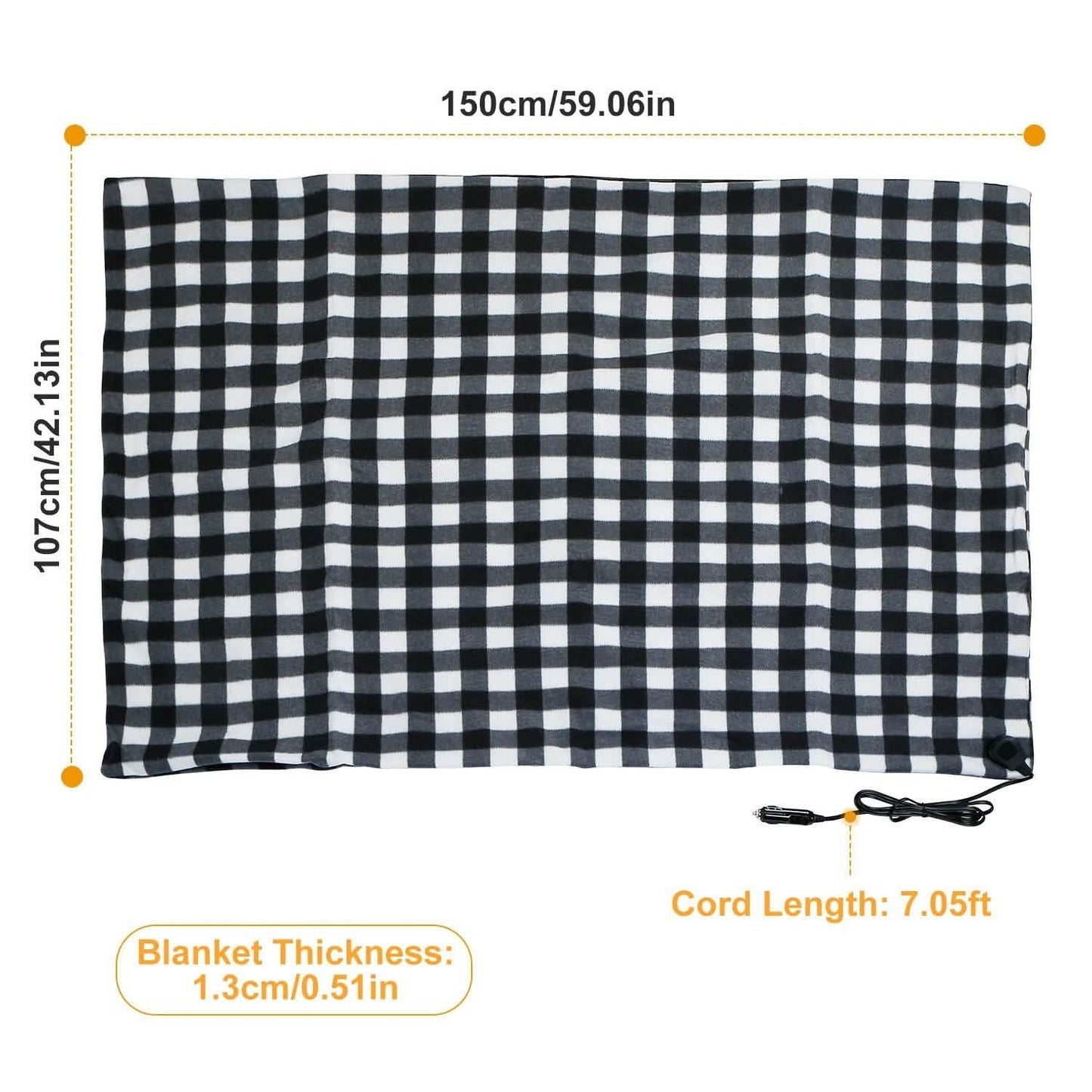 12V Electric Car Heated Blanket DailySale