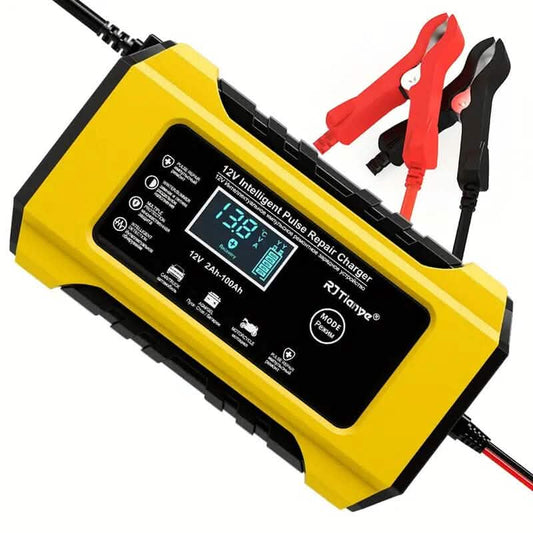 12V Intelligent Pulse Repair Smart Battery Charger with LCD Display DailySale