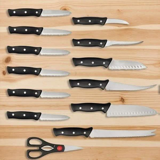 13-Piece: Knife Set Super Sharp Stainless Steel DailySale