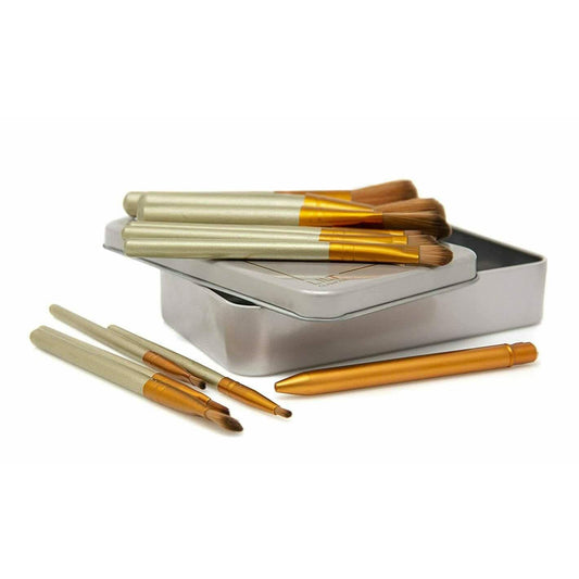 13-Piece: Lilt Beauty Makeup Brush Set with Brass Box DailySale