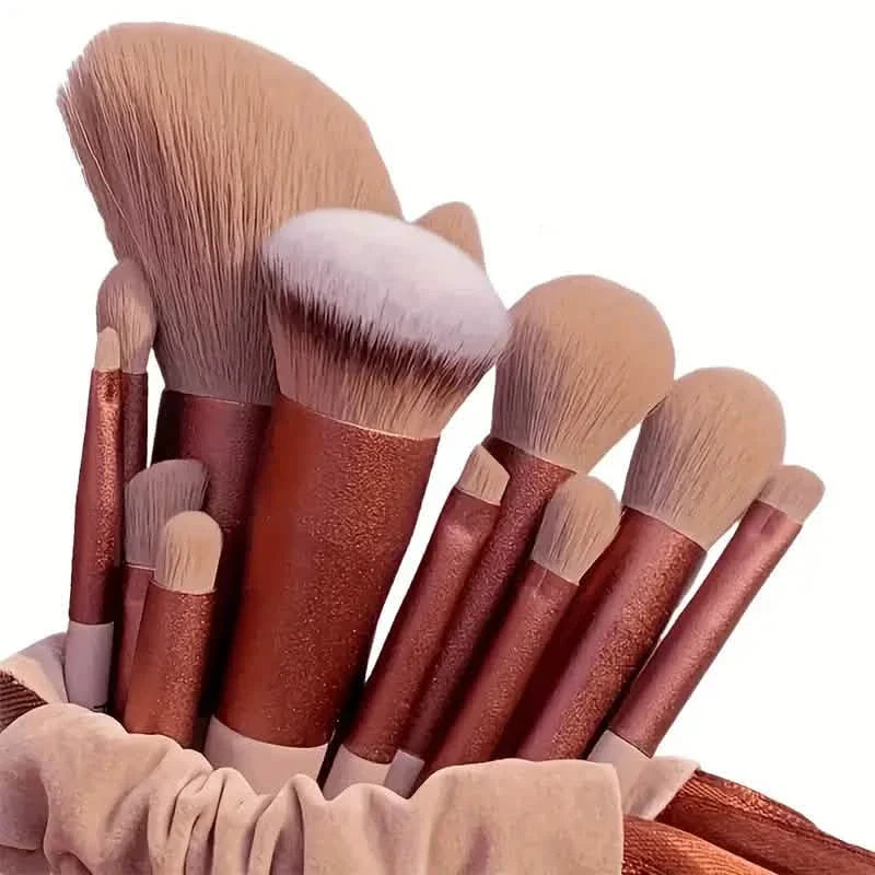 13-Piece: Professional Soft Fluffy Makeup Brush Set with Bag Case DailySale