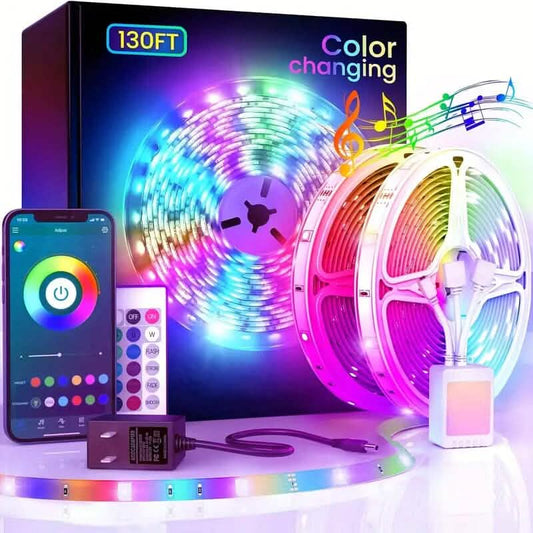 130 Ft. RGB 24V Led Strip Lights with App Controlled Remote DailySale