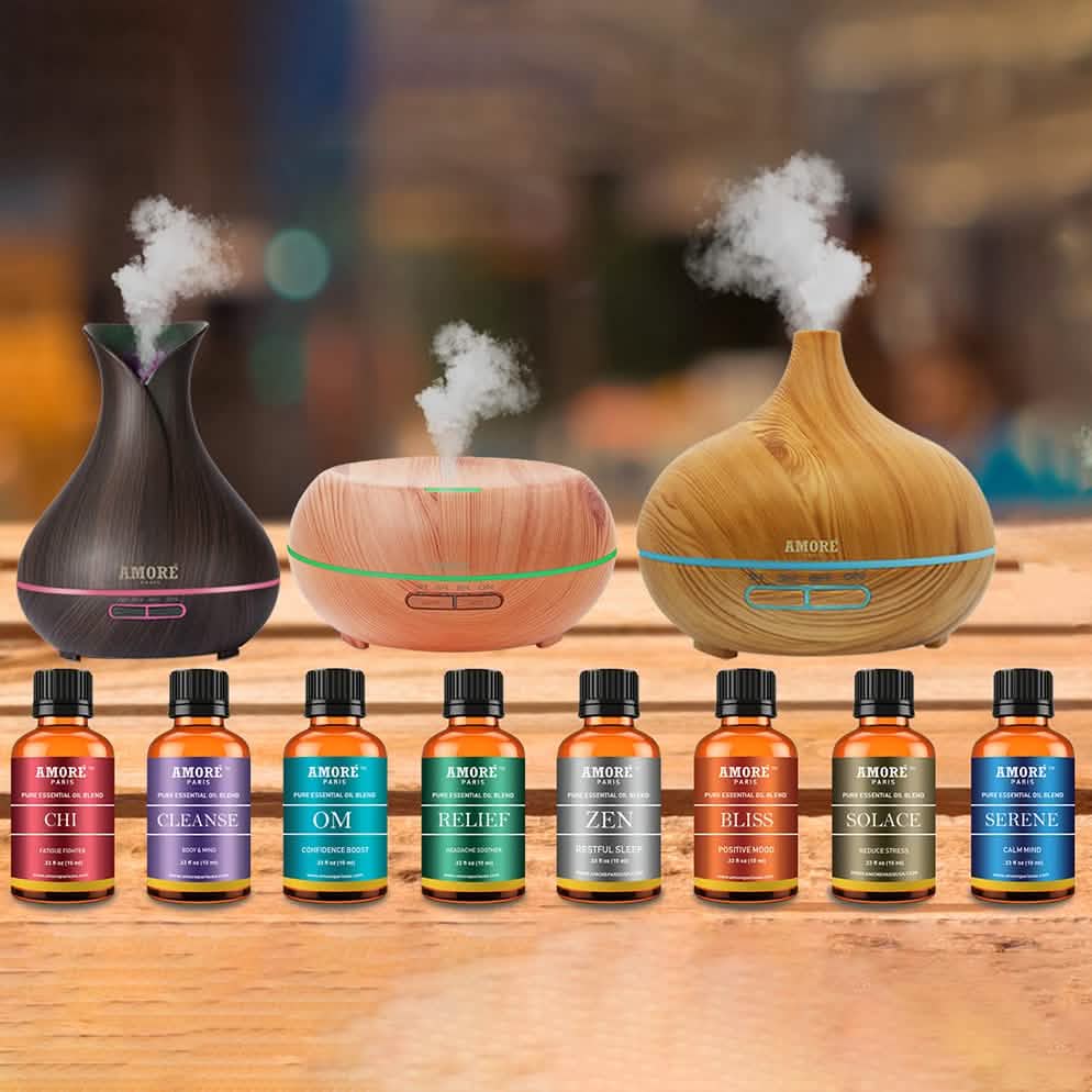 9-Pack: Ultrasonic Diffuser with Optional Essential Oil Gift Set DailySale