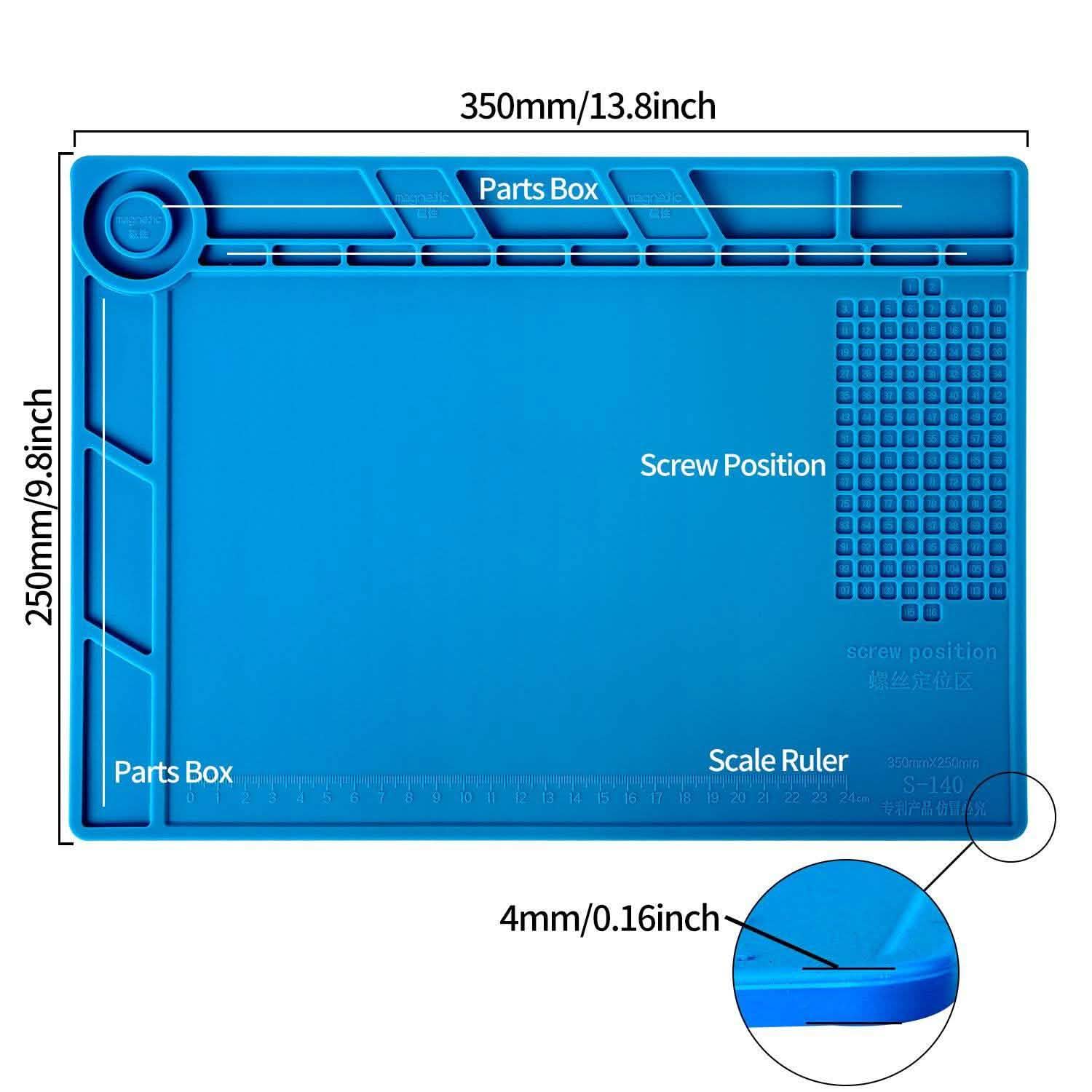 13.8" X 9.8" Magnetic Soldering Silicone Heat Insulation Mat DailySale