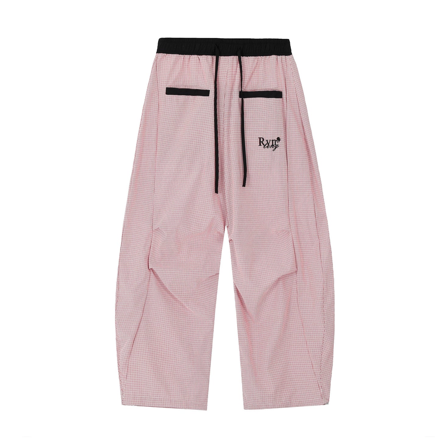 Everyday Ease Gingham Relaxed Pants - Luxury Oversized Check Trousers | LuxuryUrbanwear - Luxuryurbanwear