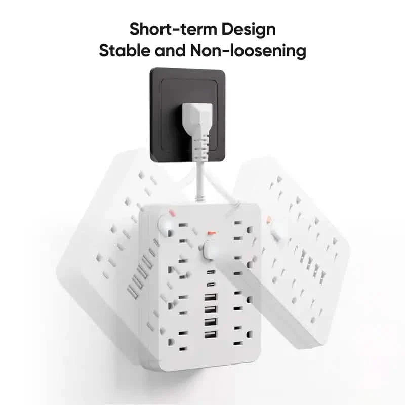 14-in-1 Power Strip With 4 USB Outlets, 2 Type-C Outlet and 8 AC Socket Outlets DailySale
