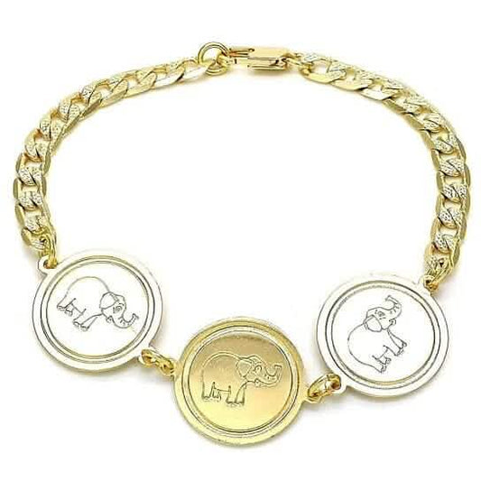 14k Gold Filled High Polish Finsh Cuban Curb Coin Bracelet DailySale