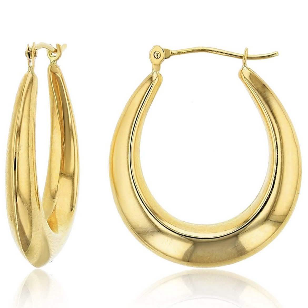 14K Gold Graduated French Lock Huggie Hoops DailySale