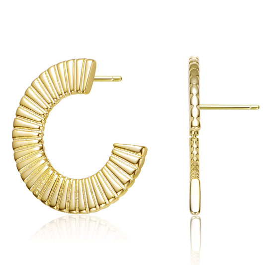 14K Gold Plated Wave Earrings DailySale