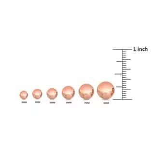 14K Solid Rose Gold Ball Stud Earrings DailySale