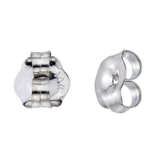 14K Solid White Gold Earring Backs Medium DailySale