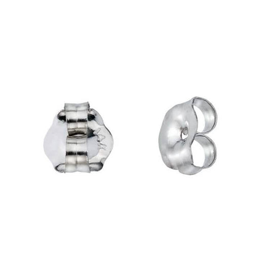14K Solid White Gold Earring Backs Pieces Highly Polished Medium Size DailySale