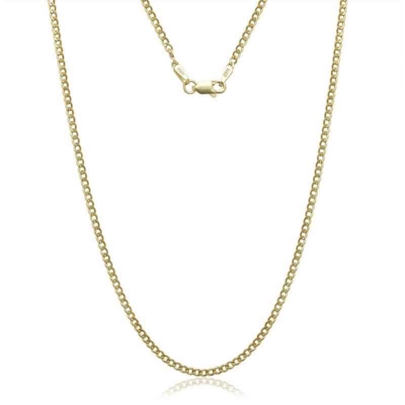 14K Solid Yellow Gold Cuban Link Chain Necklace DailySale