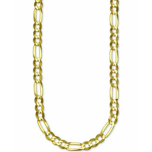 14K Solid Yellow Gold Thick Figaro Chain Necklace DailySale