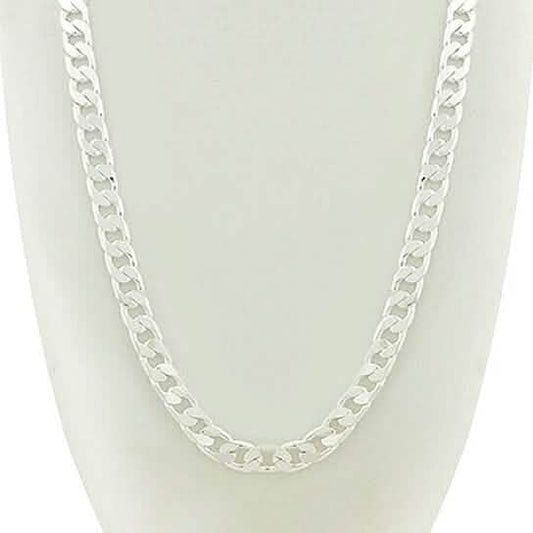 14k White Gold Filled Cuban Link Chain 24" DailySale