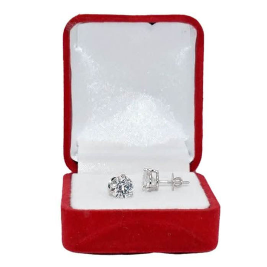 14K White Gold Studs IGI Certified Diamond Earrings Round 1.80 Ct Lab Grown DailySale